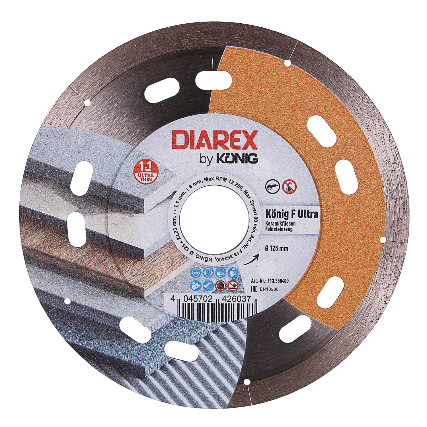 DIAREX Trennscheibe König F Ultra ø 125 mm DIAREX Trennscheibe König F Ultra ø 125 mm