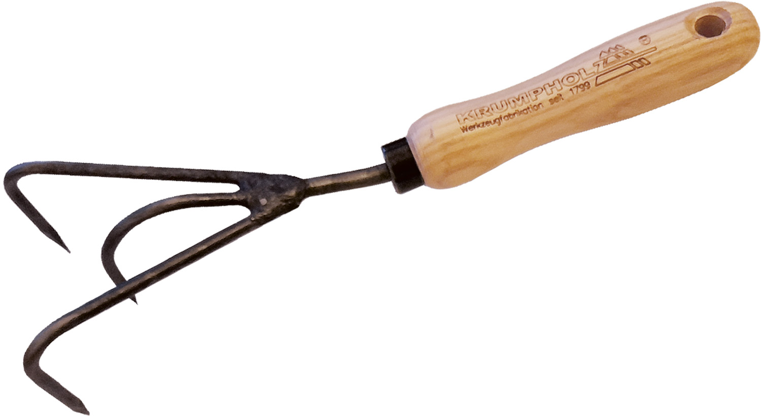 Handegge mit 3 Zinken und Stiel Handegge mit 3 Zinken und Stiel