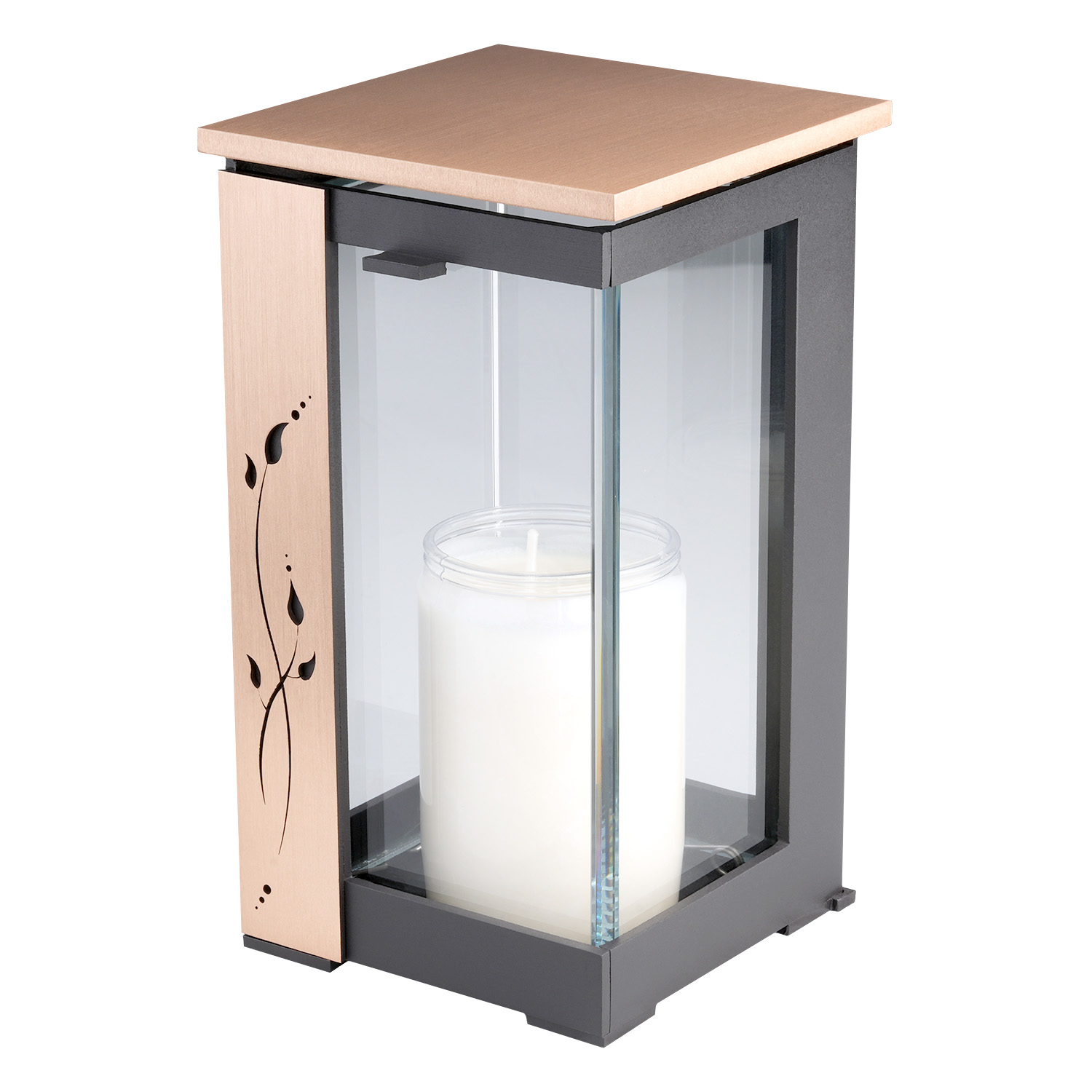 Laterne 01008 | Bronze | dunkelgrau | 20 cm Laterne 01008 | Bronze | dunkelgrau | 20 cm