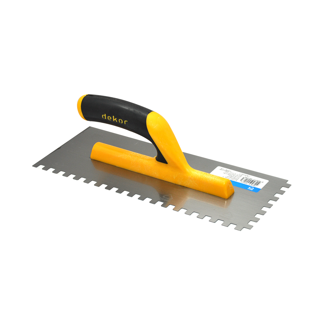 Glättekelle 280 mm | gezahnt 8x8x8 mm | Softgriff | Federstahl Glättekelle 280 mm | gezahnt 8x8x8 mm | Softgriff | Federstahl