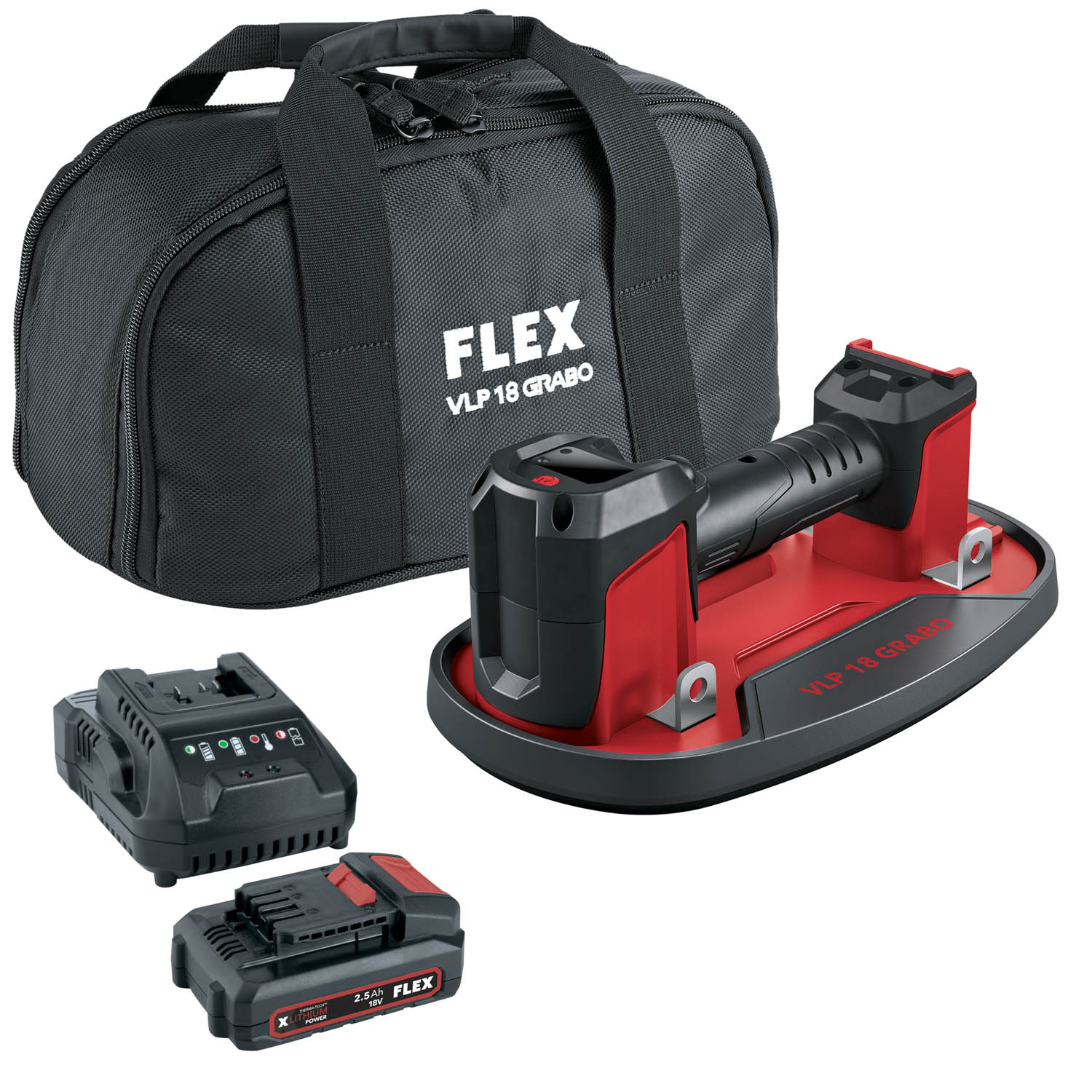 FLEX Vakuumheberset VLP 18.0 inkl. Akku Pack, Ladegerät und Schutztasche | Aktionsset Nr. 92 FLEX Vakuumheberset VLP 18.0 inkl. Akku Pack, Ladegerät und Schutztasche | Aktionsset Nr. 92