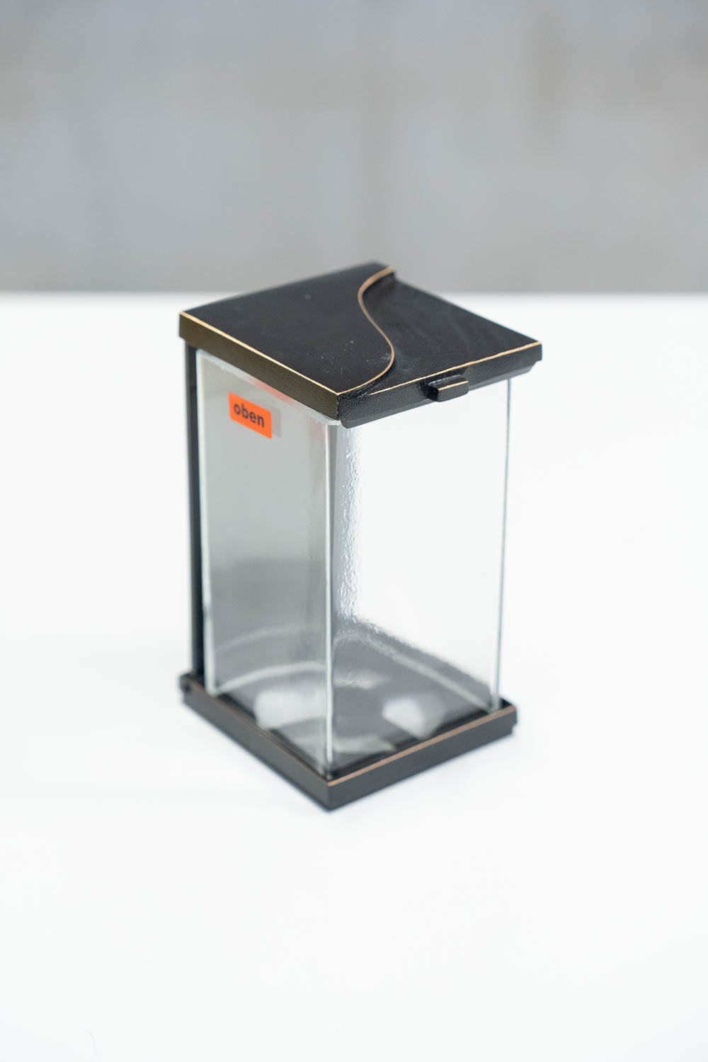 Laterne | Bronze | grau | 16 cm (gebraucht)