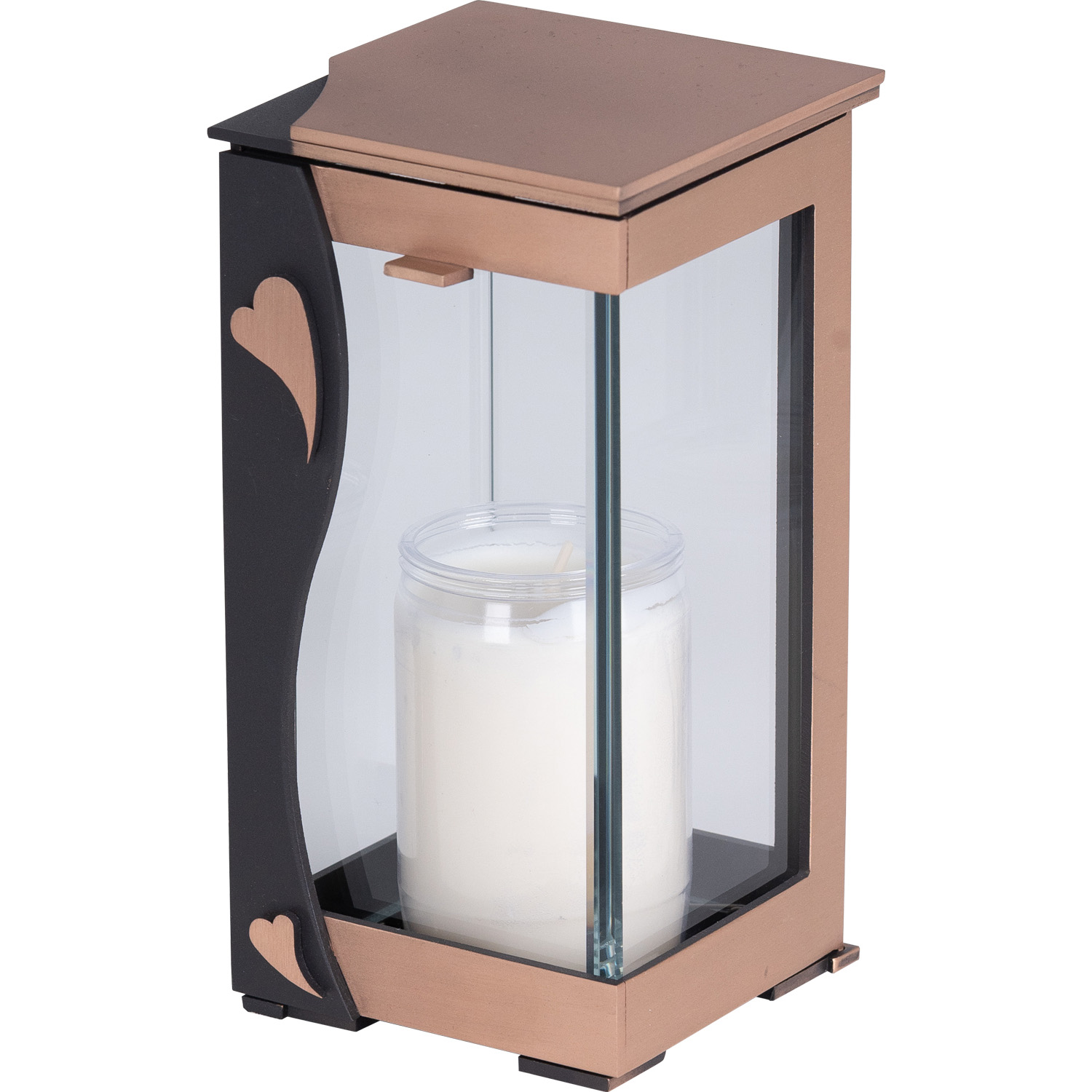 Laterne 01017 I Bronze I dunkelgrau I 20 cm