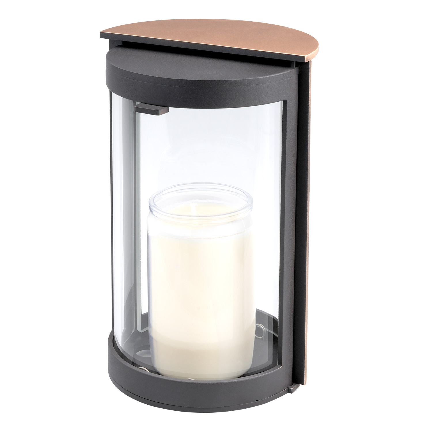 Laterne 01012 | Bronze | dunkelgrau | 19 cm Laterne 01012 | Bronze | dunkelgrau | 19 cm