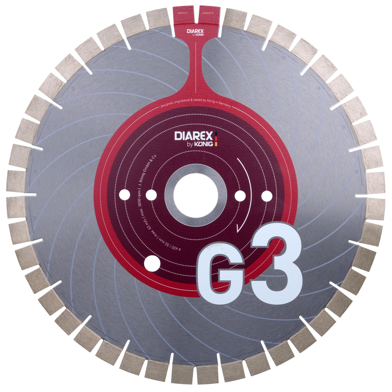 DIAREX Trennscheibe G3 ø 400 mm | Bohrung 50 mm