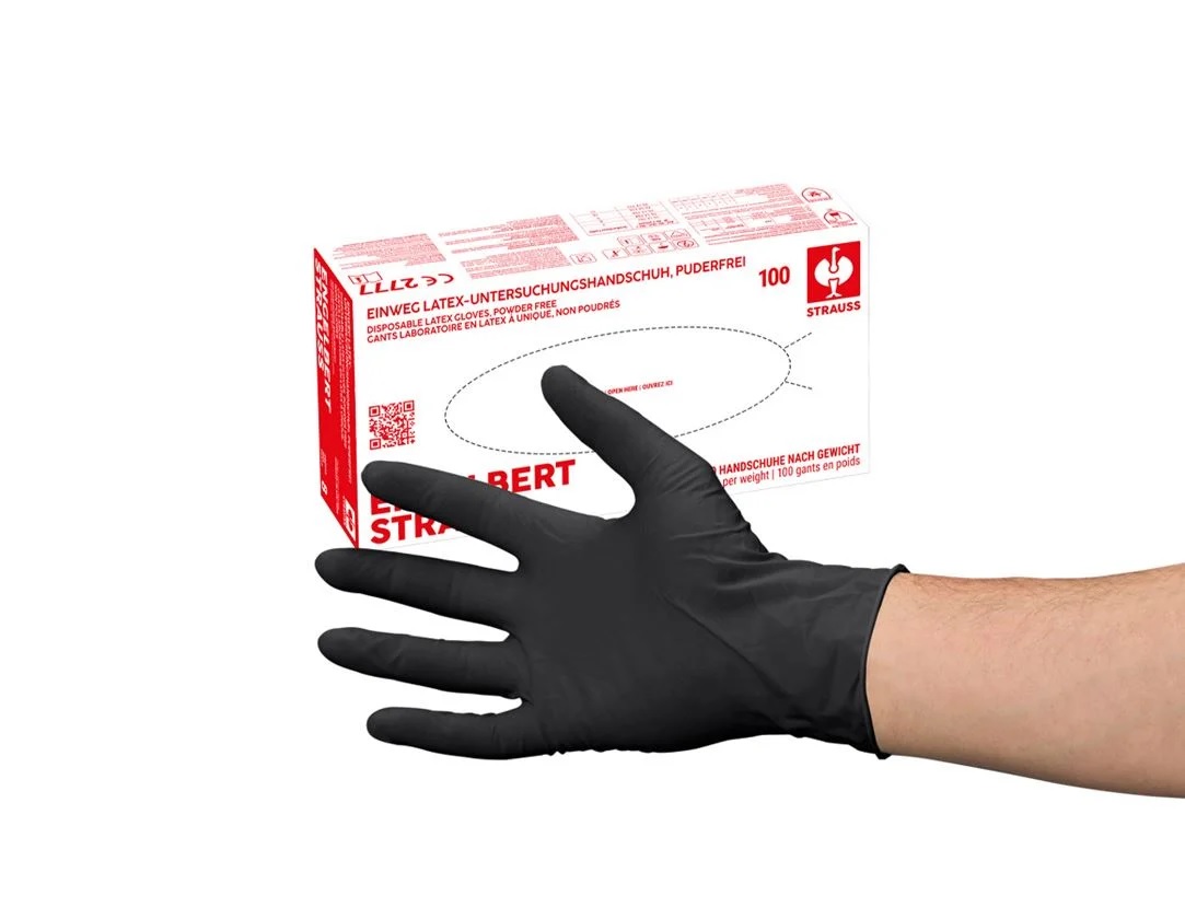 Einweghandschuhe Latex schwarz Größe L Einweghandschuhe Latex schwarz Größe L