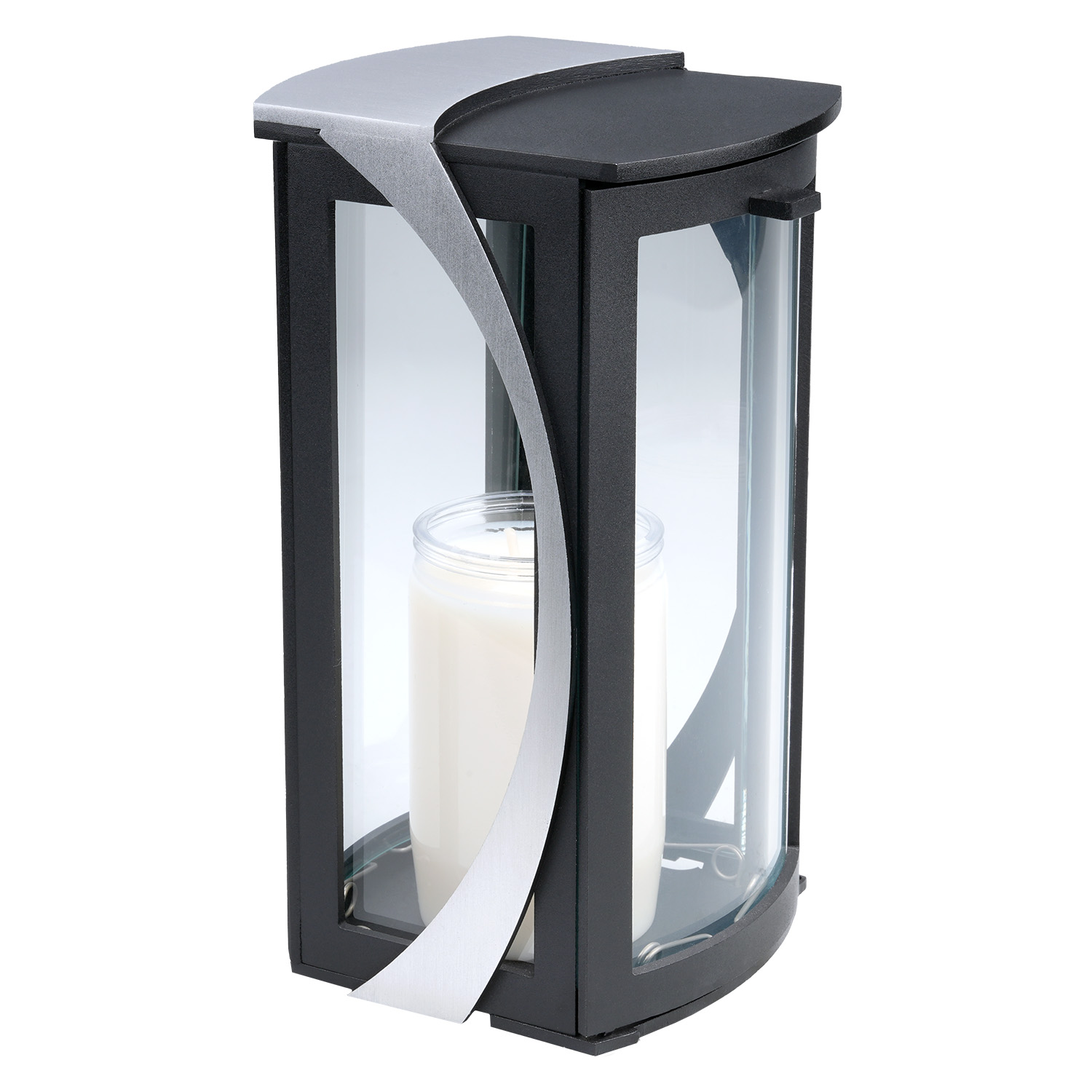 Laterne 01016 I Aluminium I dunkelgrau I 20 cm