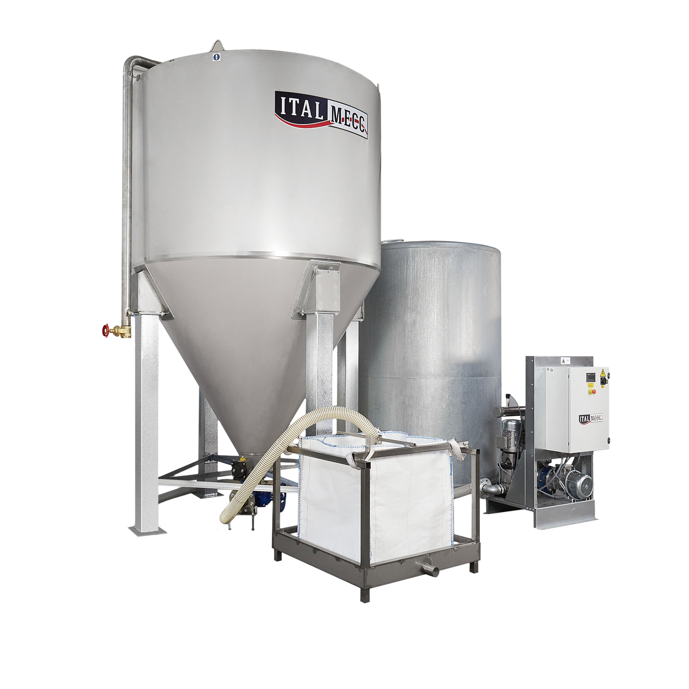 Schlammentwässerungssystem C 14 Wasserturm zum Absetzen des Schleifschlammes aus Edelstahl Schlammentwässerungssystem C 14 Wasserturm zum Absetzen des Schleifschlammes aus Edelstahl