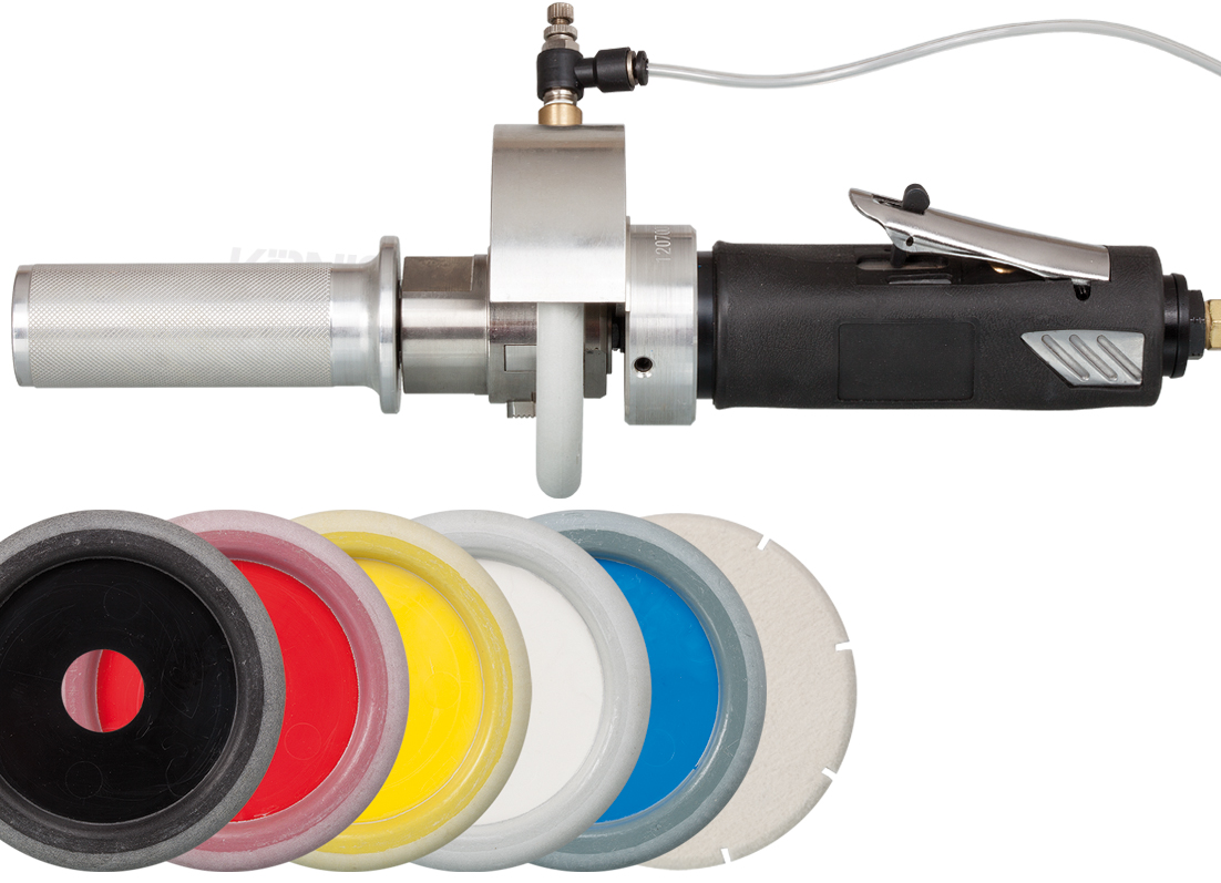 Druckluft Wasserrillenschleifset QUICK Druckluft Wasserrillenschleifset QUICK