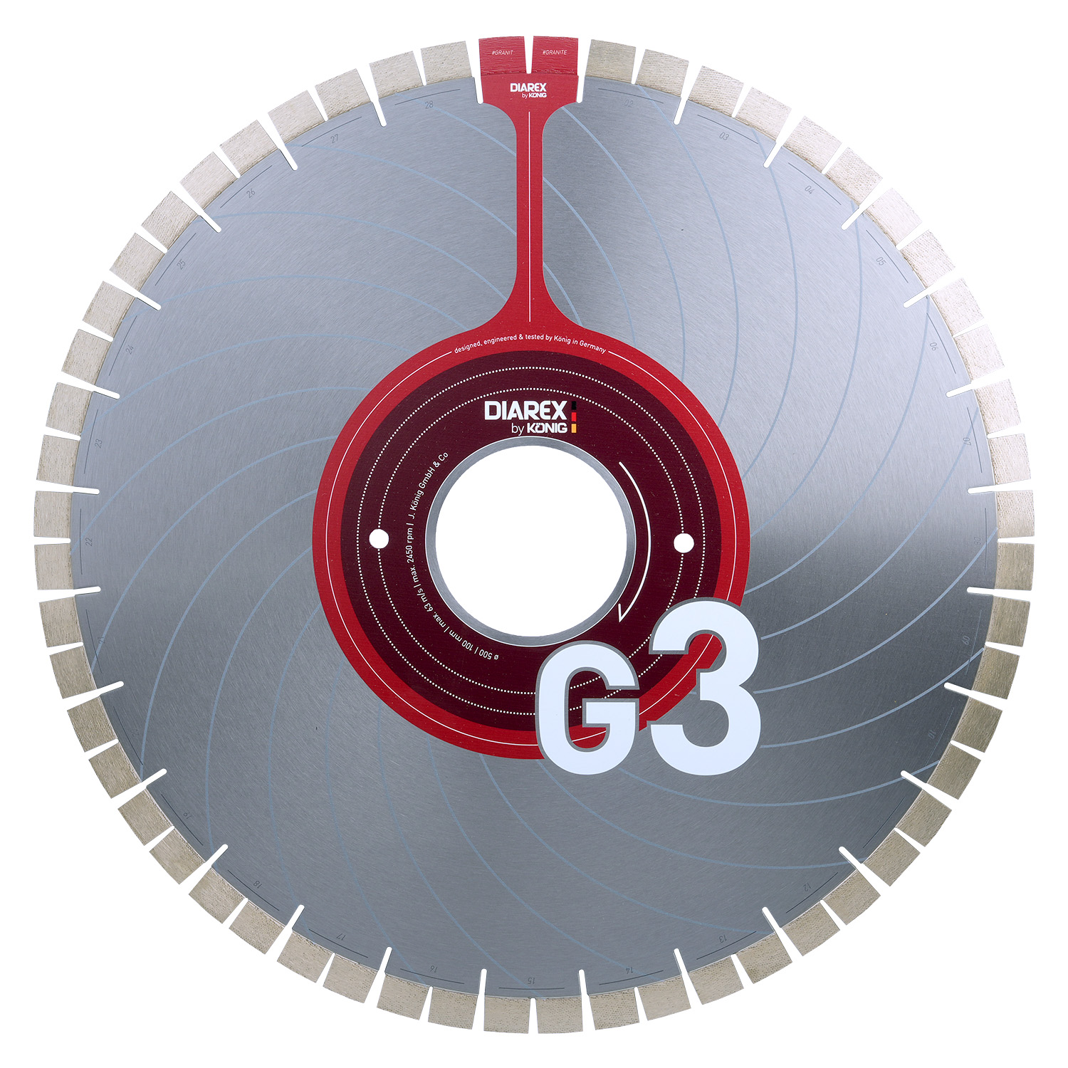 DIAREX Trennscheibe G3 ø 500 mm | Bohrung 100 mm