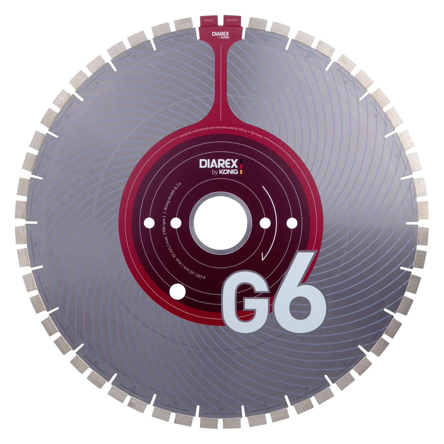 DIAREX Trennscheibe G6 ø 450 mm | Bohrung 60 mm