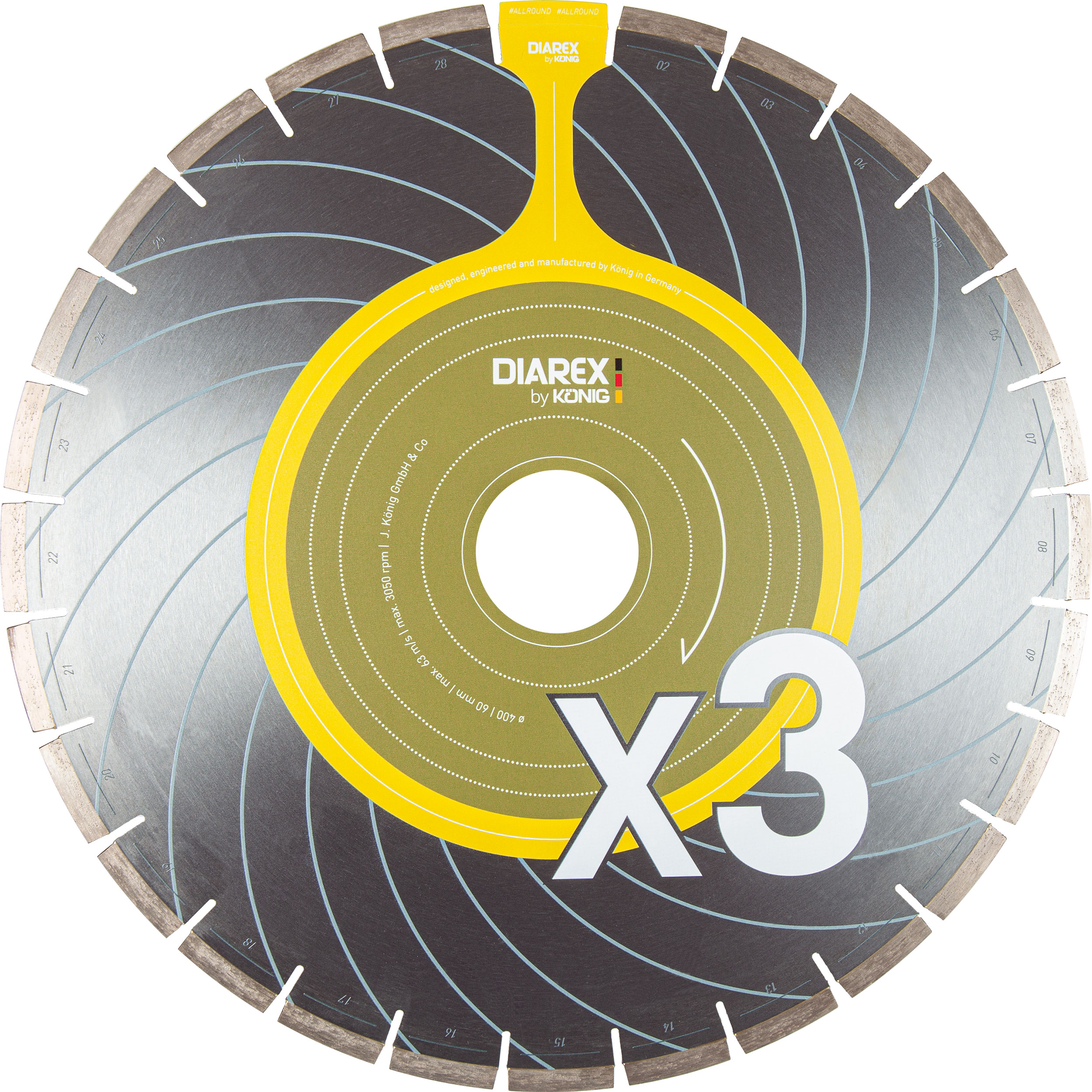 DIAREX blade X3 ø 350 mm | borehole 60 mm