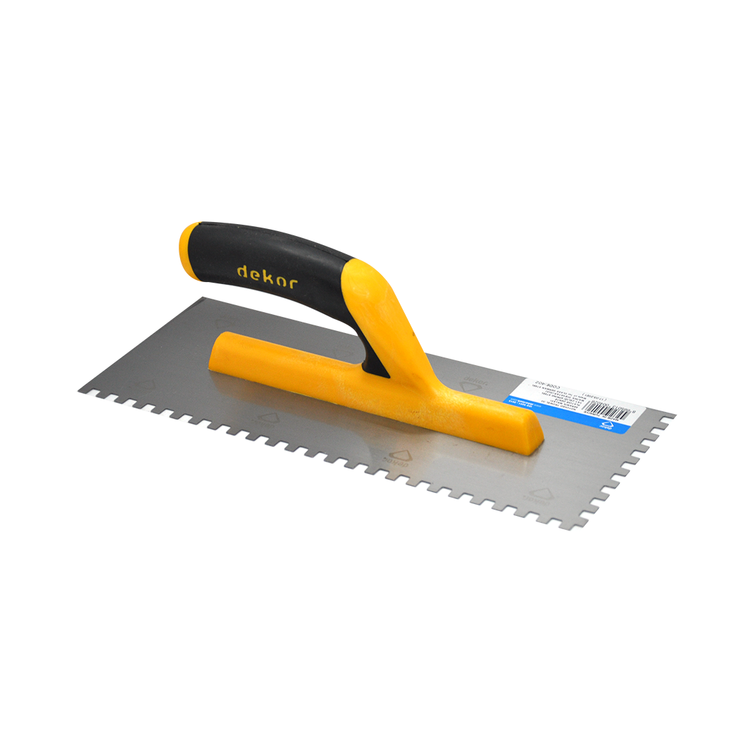 Glättekelle 280 mm | gezahnt 6x6x6 mm | Softgriff | Federstahl Glättekelle 280 mm | gezahnt 6x6x6 mm | Softgriff | Federstahl