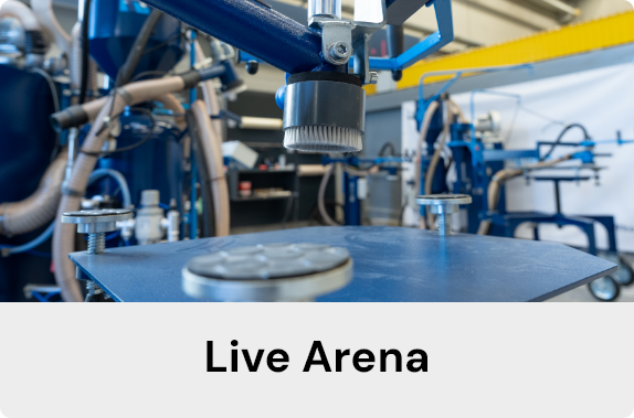 Sandstrahlgeräte in der Live Arena von König