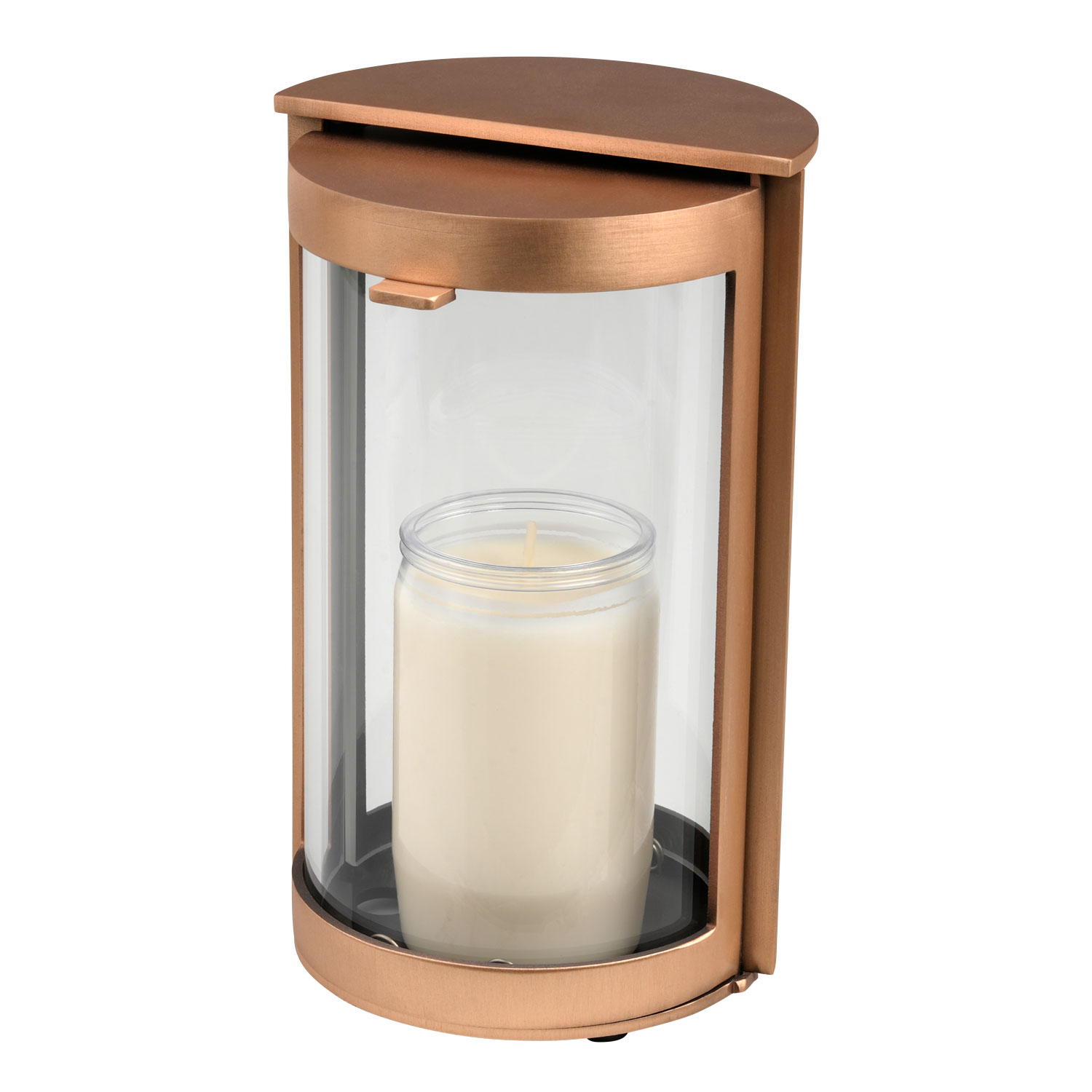 Laterne 01012 | Bronze | hellbraun | 19 cm