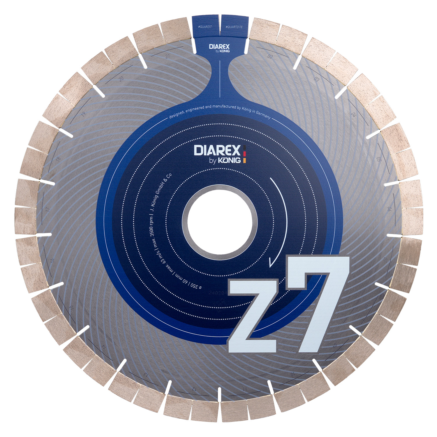 DIAREX Trennscheibe Z7 ø 350 mm | Bohrung 60 mm