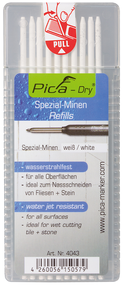 Ersatzminen Pica Dry Marker | Weiß | Wasserstrahlfest Ersatzminen Pica Dry Marker | Weiß | Wasserstrahlfest