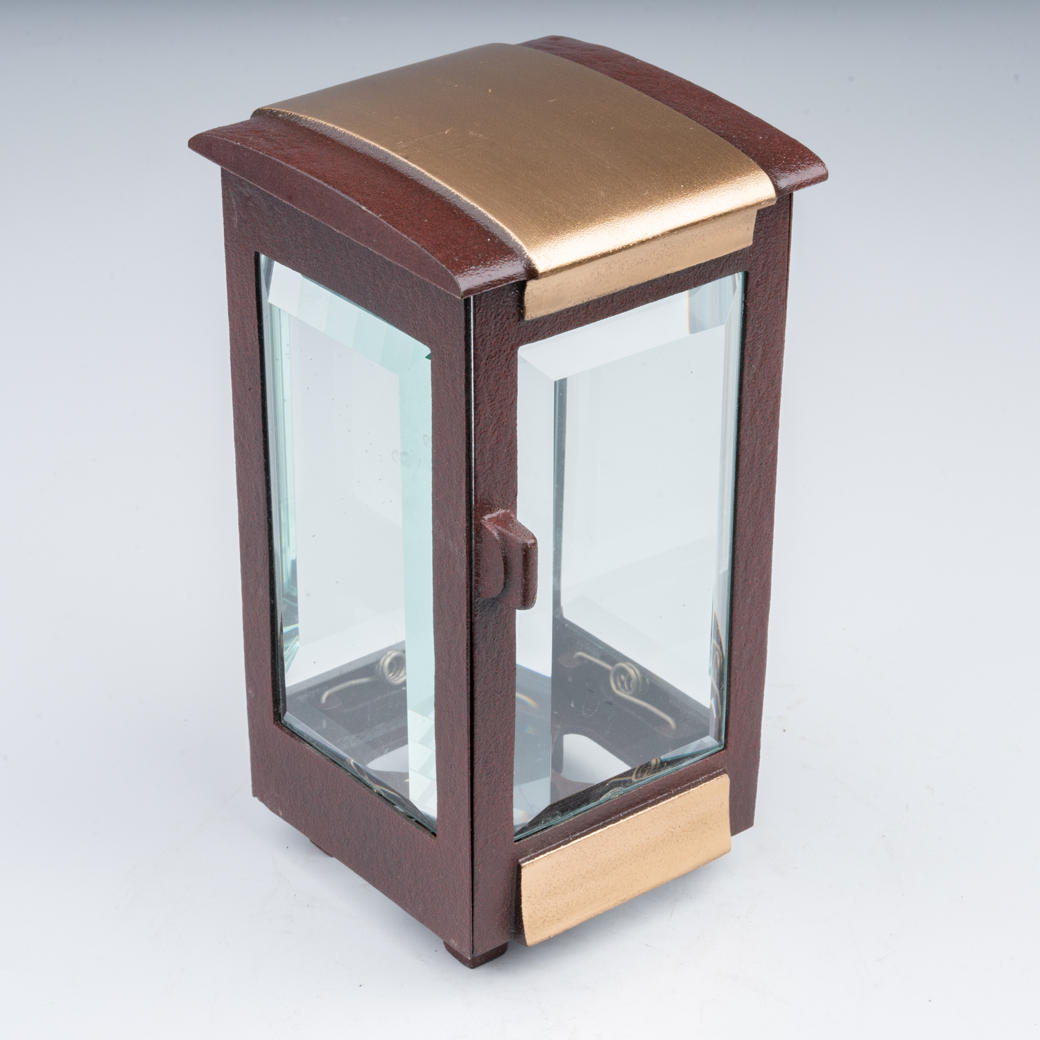 Laterne | Bronze | schwarz-rot | 19,5 cm (gebraucht) Laterne | Bronze | schwarz-rot | 19,5 cm (gebraucht)