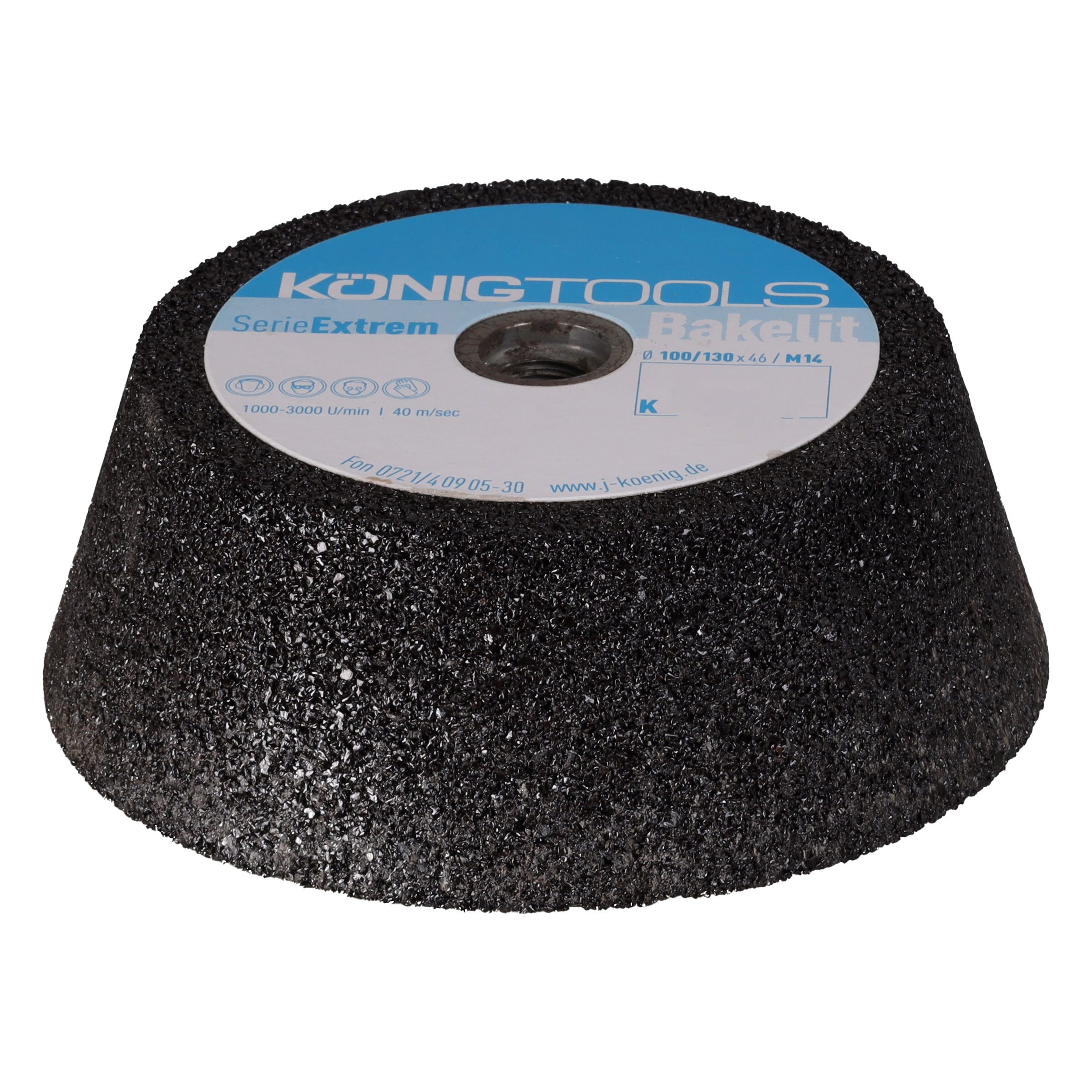 König Tools Handschleifring Bakelit | ø 100/130 mm | M14 | Korn 16/20 ...