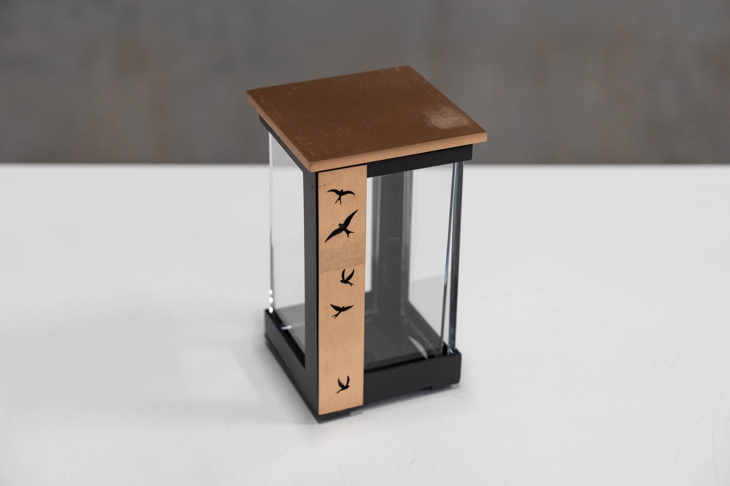 Laterne 01009 | Bronze | dunkelgrau | 18 cm (gebraucht)