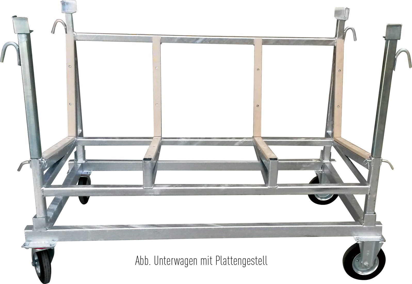 Unterwagen verzinkt für Plattengestell verzinkt stapelbar 1,5m