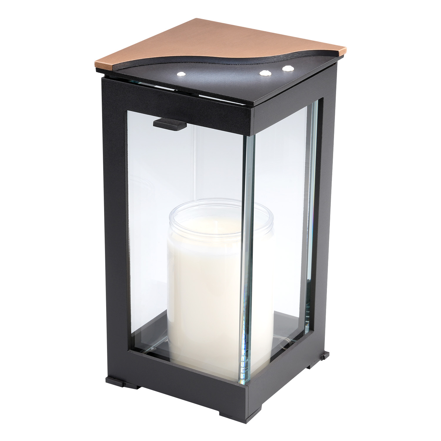 Laterne Welle mit Kristallen 01007  | Bronze | Höhe 20 cm Laterne Welle mit Kristallen 01007  | Bronze | Höhe 20 cm