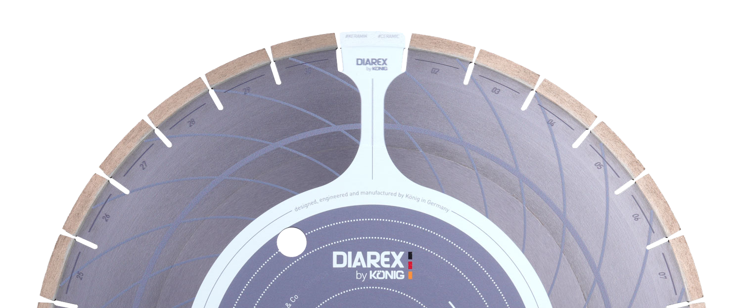 Diarex Kermaik Trennscheibe im Anschnitt
