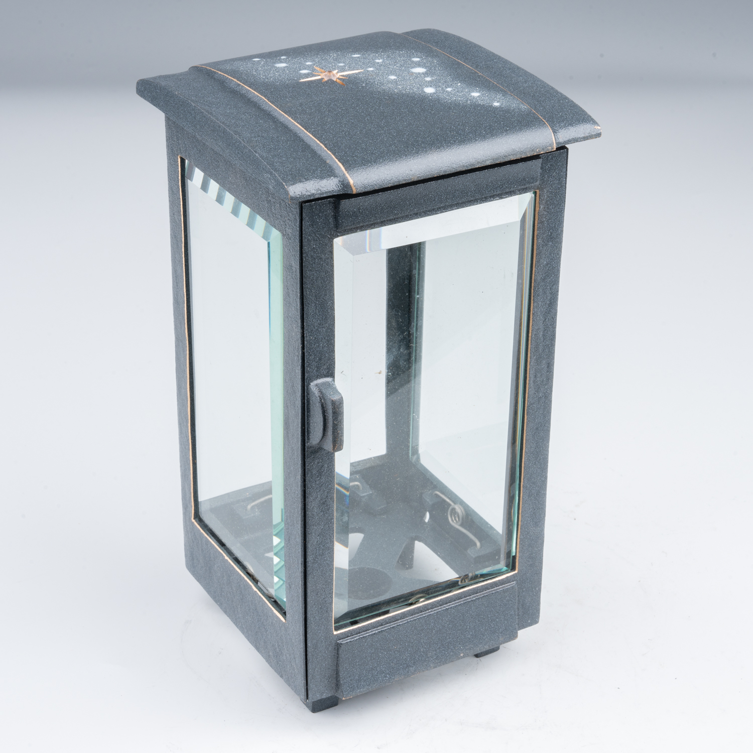 Laterne | Bronze | schiefergrau | 24 cm (gebraucht) Laterne | Bronze | schiefergrau | 24 cm (gebraucht)