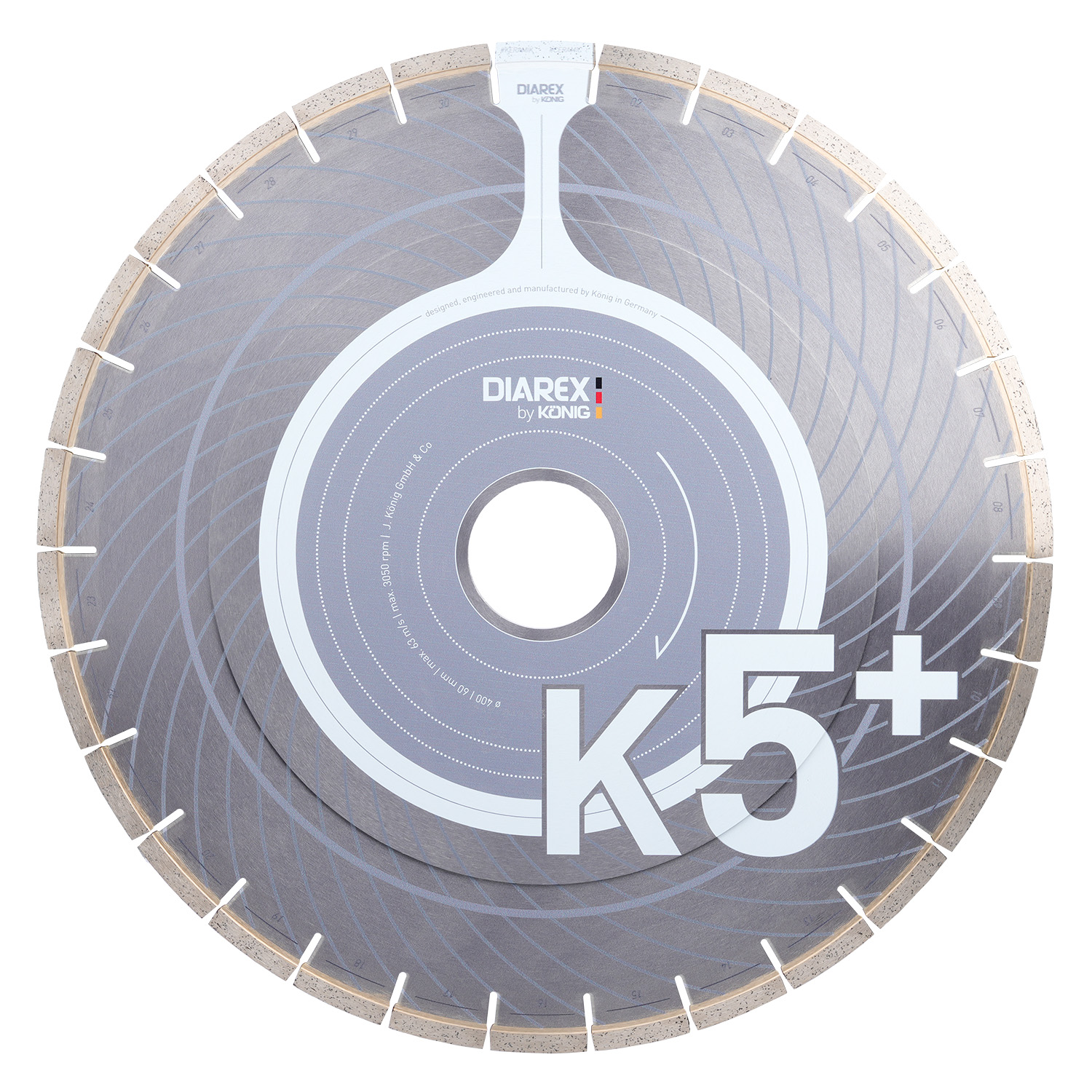 DIAREX Trennscheibe K5 Plus ø 400 mm | Bohrung 60 mm | verstärkter Normalkern