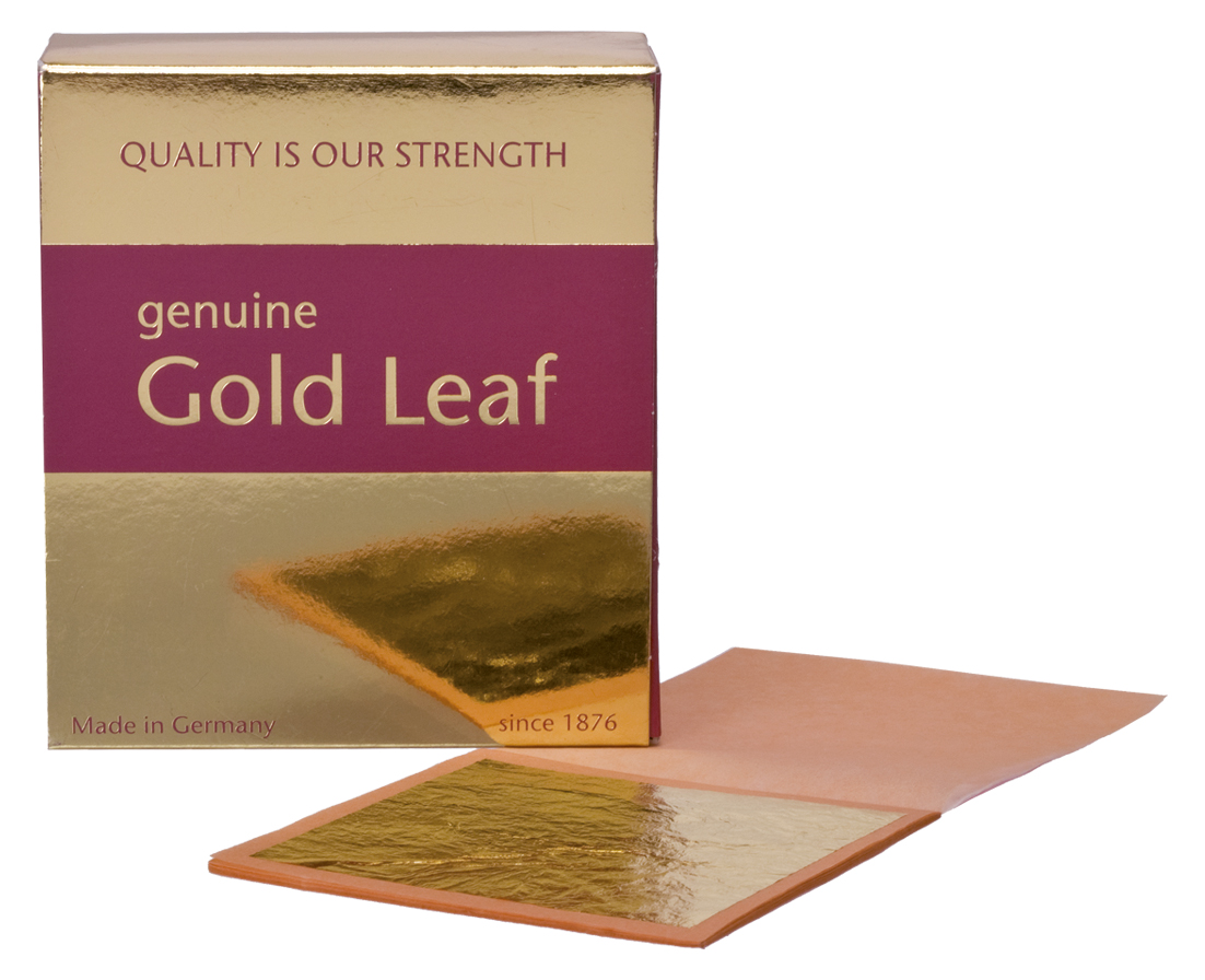Blattgold 23 3/4 Karat | 80 x 80 mm | Normal | Büchel | Beste Qualität Blattgold 23 3/4 Karat | 80 x 80 mm | Normal | Büchel | Beste Qualität