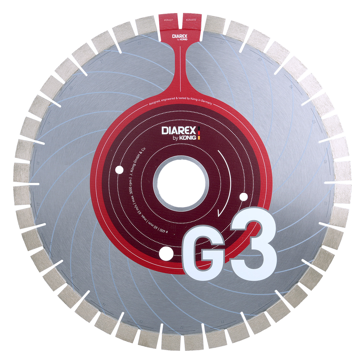 DIAREX blade G3 ø 400 mm | borehole 60 mm