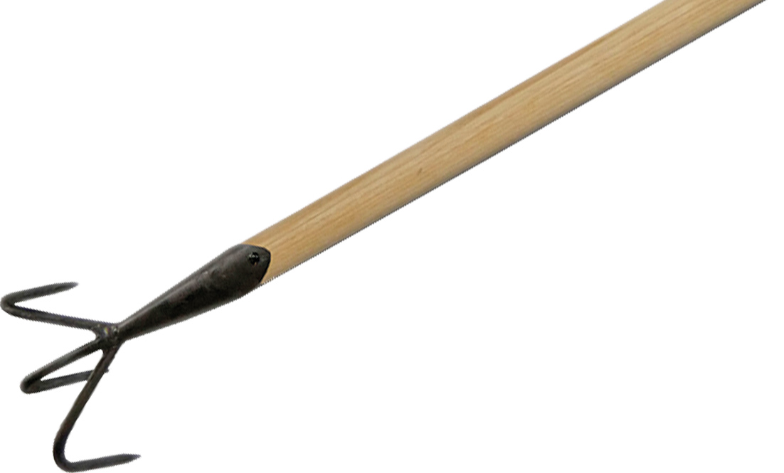 Kultivator mit 3 Zinken und Stiel Kultivator mit 3 Zinken und Stiel