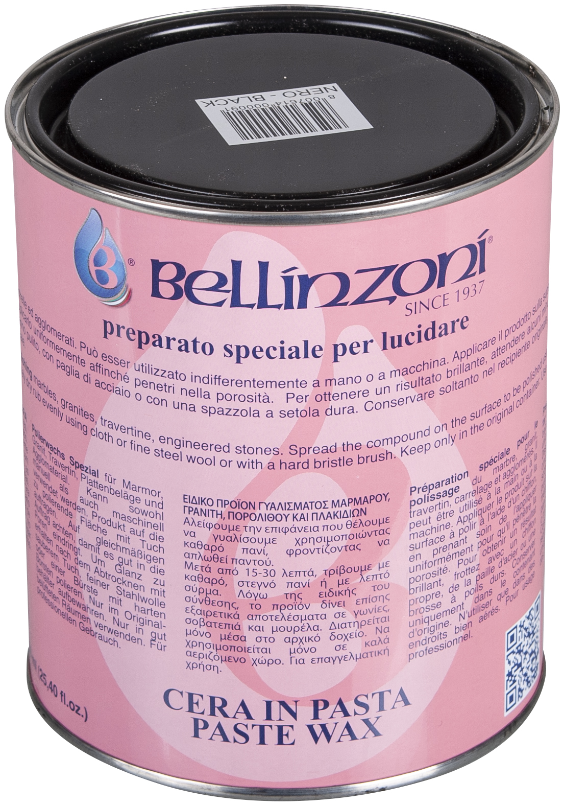 Bellinzoni Polierwachs schwarz 1,05 kg