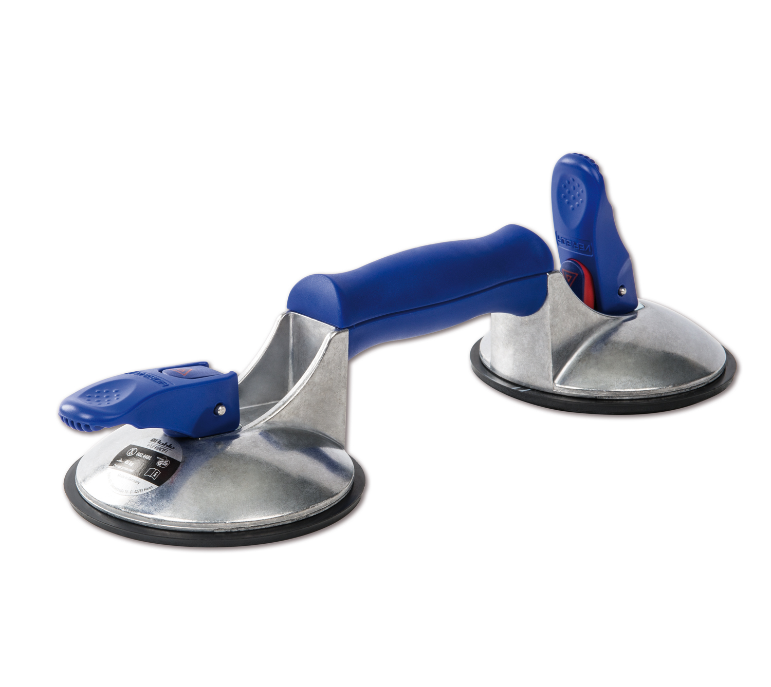Saugheber BLUE 2-Kopf | ø120mm | mit Vakuumanzeige | 50kg