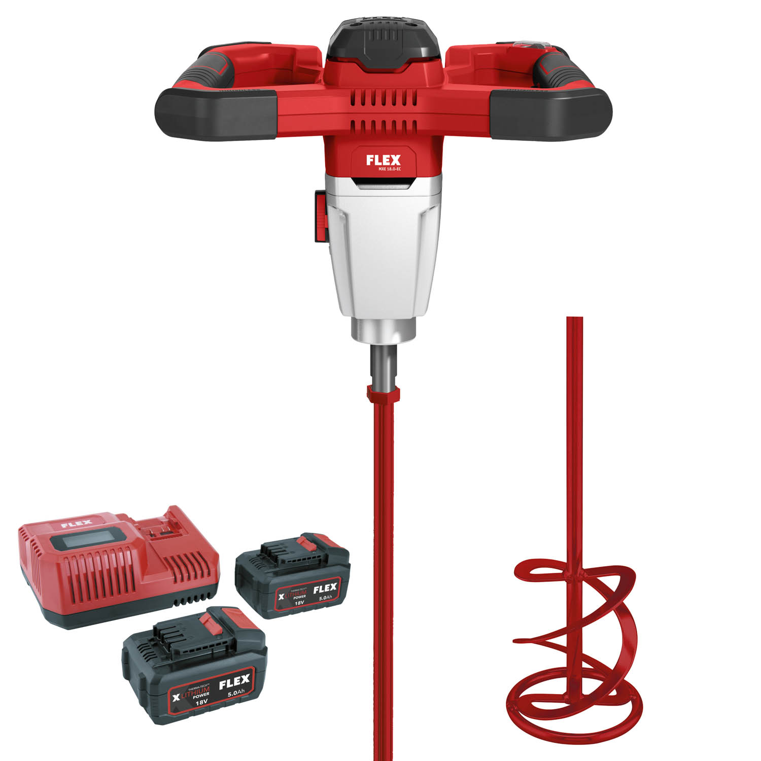 Akku-2-Gang-Rührer MXE 18.0-EC inkl. Wendelrührer, zwei Akku Pack und Ladegerät | Aktionsset Nr. 82 Akku-2-Gang-Rührer MXE 18.0-EC inkl. Wendelrührer, zwei Akku Pack und Ladegerät | Aktionsset Nr. 82