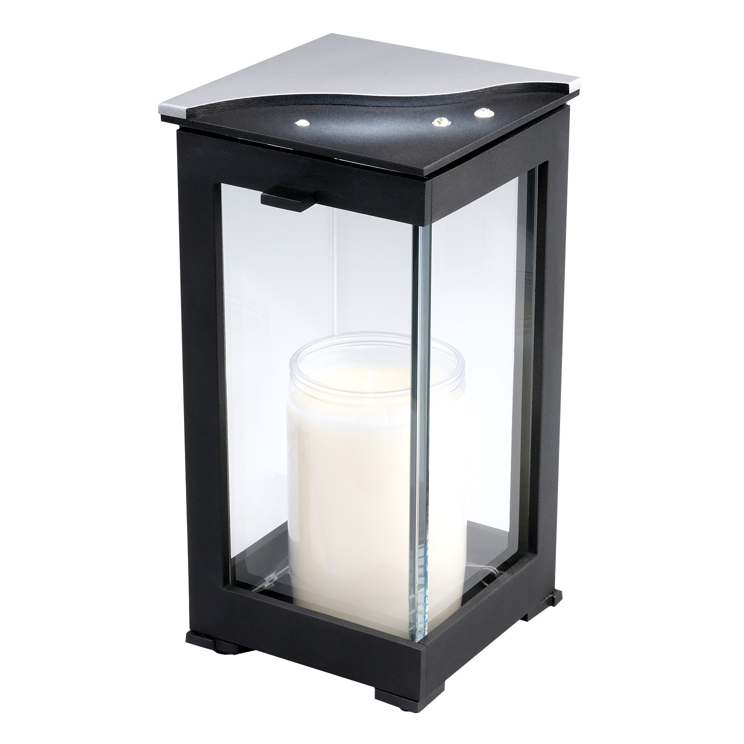 Laterne Welle mit Kristallen 01007  | Aluminium  | Höhe 20 cm Laterne Welle mit Kristallen 01007  | Aluminium  | Höhe 20 cm