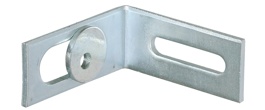 Grabeinfassungs-Eckwinkel mit Excenter Grabeinfassungs-Eckwinkel mit Excenter