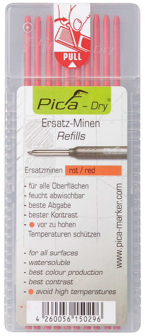 Ersatzminen Pica Dry Marker | Rot | Abwischbar Ersatzminen Pica Dry Marker | Rot | Abwischbar