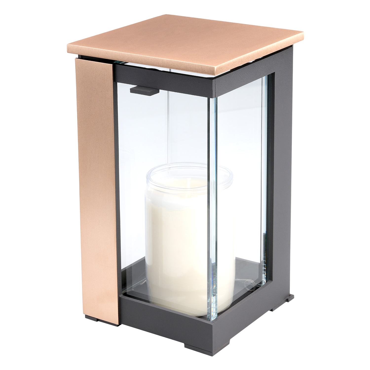 Laterne 01011 | Bronze | dunkelgrau | 18 cm Laterne 01011 | Bronze | dunkelgrau | 18 cm