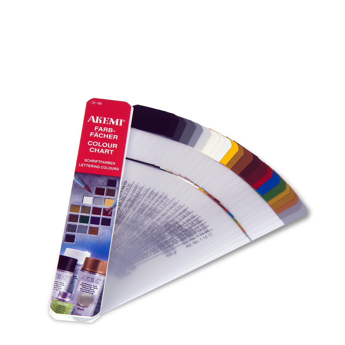 Akemi Colour Chart Farbfächer für Schriftfarben