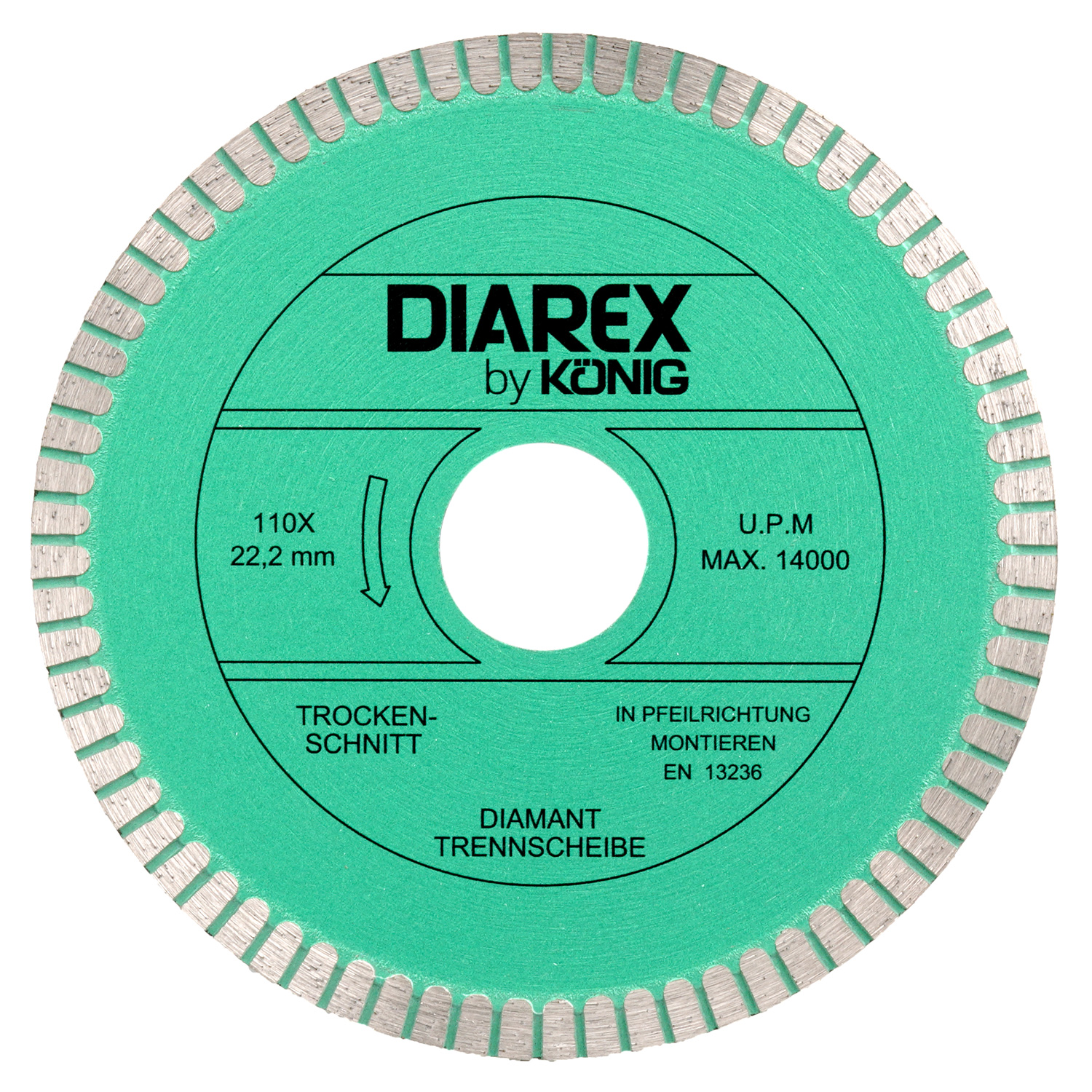 DIAREX Trennscheibe Turbo 1 ø 110 mm DIAREX Trennscheibe Turbo 1 ø 110 mm