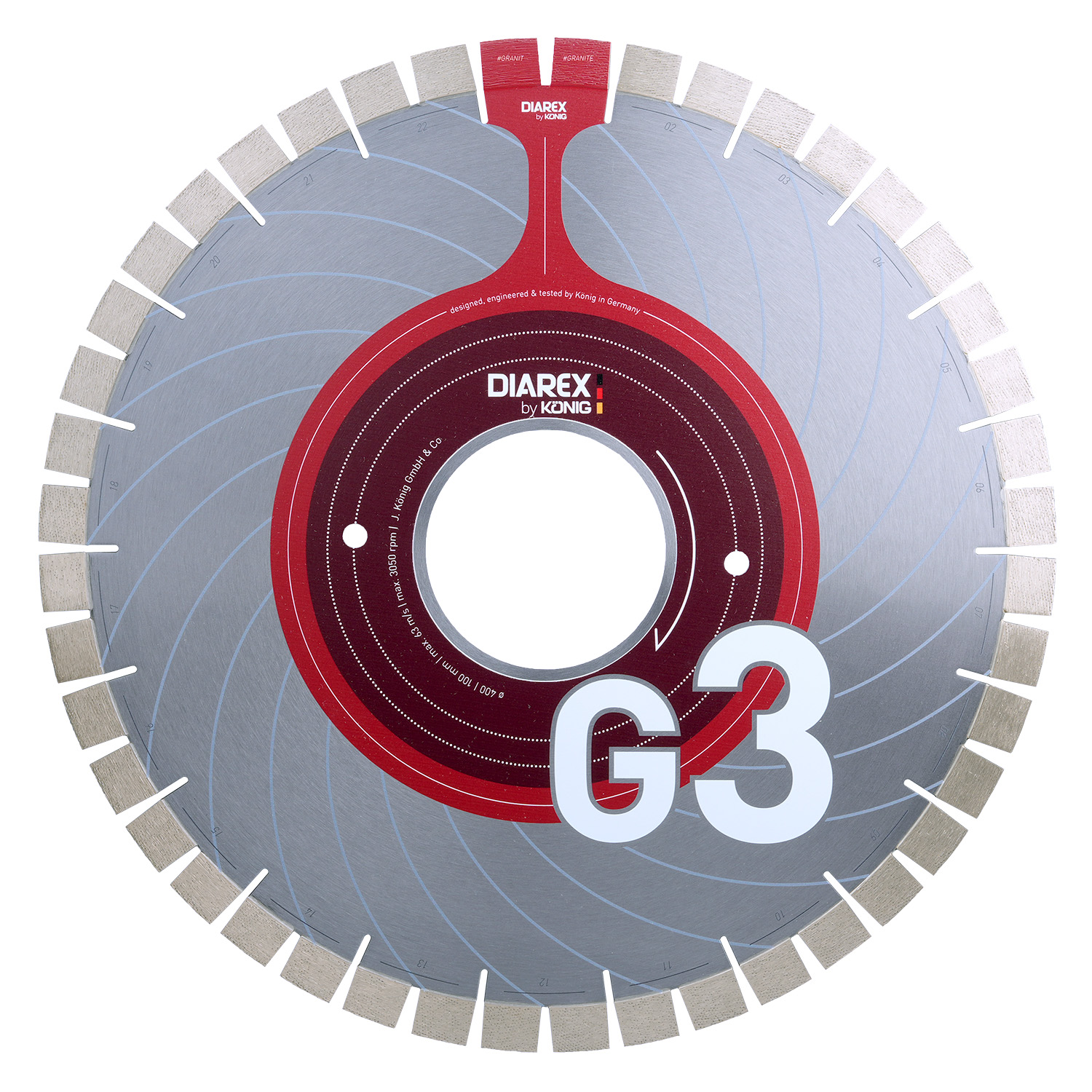 DIAREX blade G3 ø 400 mm | borehole 100 mm | F01.030400.100050